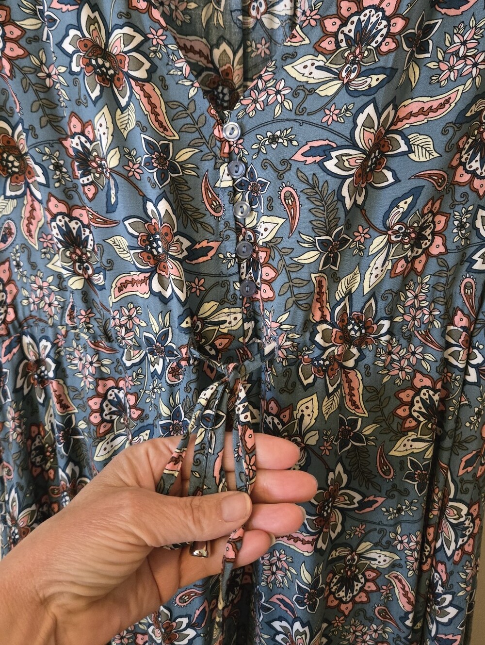 Blue Floral Maxi Salty Crush Med - Picture 3 of 6